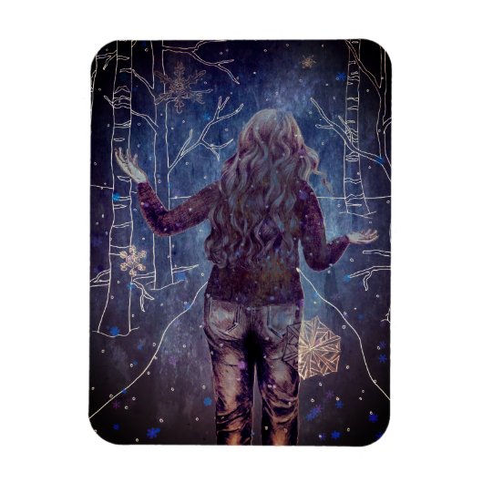 Magnet Flexible Une Nuit enneigée (Vertical)