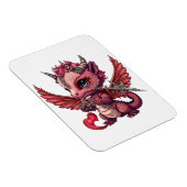 Magnet Flexible Une queue de coeur Bébé Dragon Rouge Saint-Valenti (Côté Droit)
