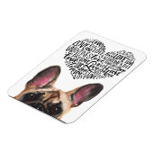 Magnet Flexible Une Saint-Valentin de votre Bulldog français (Côté Gauche)