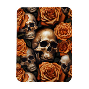 Magnet Flexible Une série de crânes et de roses Design 9