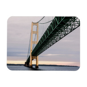 Magnet Flexible Une vue du pont Mackinac depuis le lac Michigan 2