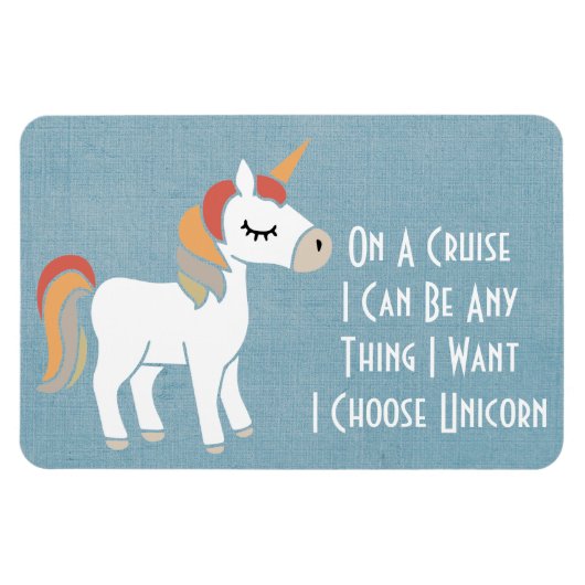 Magnet Flexible Unicorn Funny Cruise Ship Cabine Stateroom Door (Horizontal)