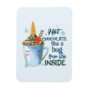 Magnet Flexible Unicorne au chocolat chaud Cosy Unicorn Winter