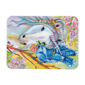 Magnet Flexible Unicorne de printemps (Horizontal)