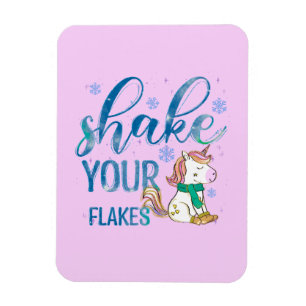 Magnet Flexible Unicorne d'hiver Secouer vos lacs Amusant et f