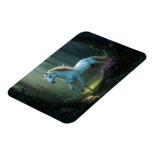 Magnet Flexible Unicorne magique en forêt enchantée (Côté Gauche)