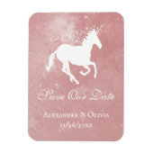 Magnet Flexible Unicorne Rose Enregistrer l'aimant Date (Vertical)