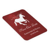 Magnet Flexible Unicorne Rouge Enregistrer l'aimant Date (Côté Droit)