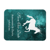 Magnet Flexible Unicorne turquoise Enregistrer L'Aimant Date (Horizontal)
