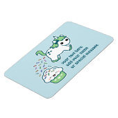 Magnet Flexible Unicorne verte de caca (Côté Gauche)
