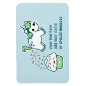 Magnet Flexible Unicorne verte de caca (Vertical)