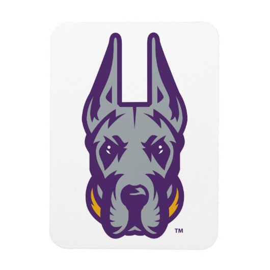 Magnet Flexible Université d'Albany Chef de la mascotte Great Dane (Vertical)