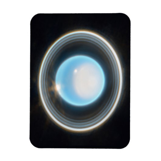 Magnet Flexible Uranus planétaire avec anneaux Image JWST (Vertical)