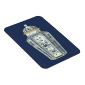 Magnet Flexible Urne asiatique décorative en bleu et blanc (Côté Droit)