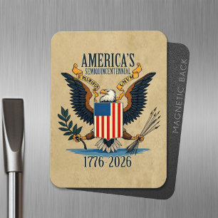 Magnet Flexible USA 250 - 1776-2026 - Armoiries de l'aigle Vintage