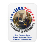 Magnet Flexible USA 250 - 1776-2026 - Déclaration d'indépendance (Vertical)