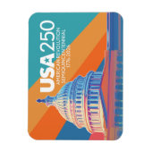 Magnet Flexible USA 250 Birthday Capital - America Celebration (Vertical)