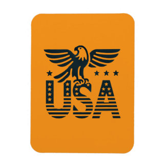 Magnet Flexible USA Eagle Patriotic Desig - Style Etoile et Stripe