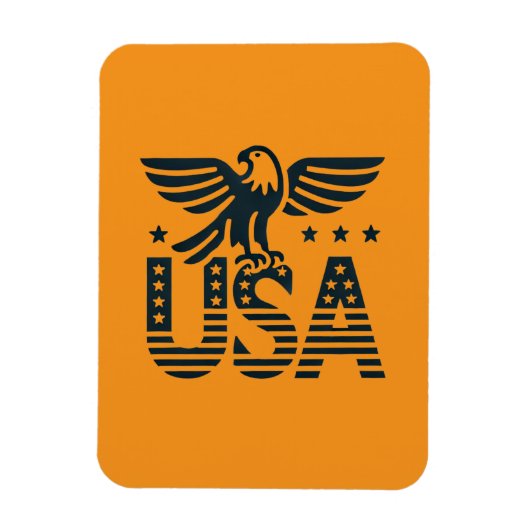 Magnet Flexible USA Eagle Patriotic Desig - Style Etoile et Stripe (Vertical)