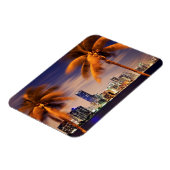 Magnet Flexible USA, Floride, Miami skyline à la tombée de la nuit (Côté Gauche)