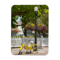 USA, Michigan, île Mackinac. Vélo jaune