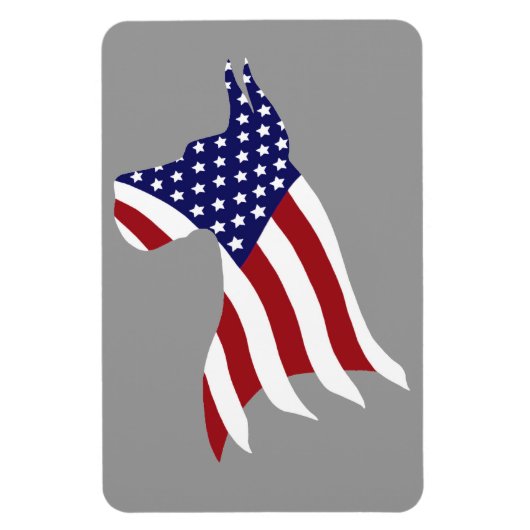 Magnet Flexible USA Pride Great Dane (Vertical)