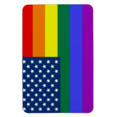 Magnet Flexible USA Rainbow Pride (Vertical)