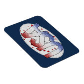 Magnet Flexible USA Shimmer et Stars Word Art (Côté Droit)