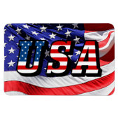 Magnet Flexible USA Texte États-Unis d'Amérique Drapeau flexible (Horizontal)