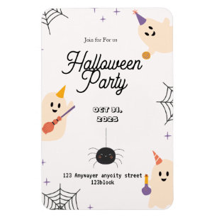 Magnet Flexible "USA UK Canada Halloween Party Invitations