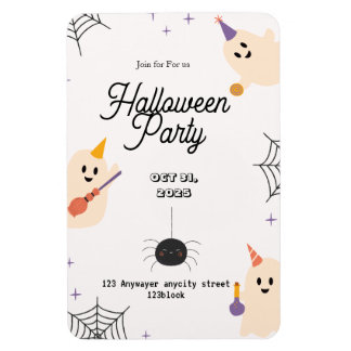 Magnet Flexible "USA UK Canada Halloween Party Invitations