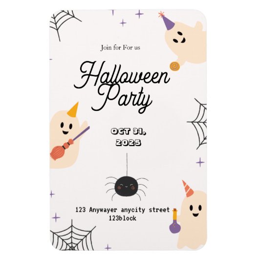 Magnet Flexible "USA UK Canada Halloween Party Invitations (Vertical)