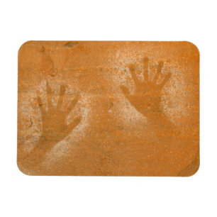 Magnet Flexible USA, Utah, Pictograph Hand-prints on sandstone,