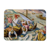 Magnet Flexible Using Sponges to Collect Naphtha from the Surface (Horizontal)