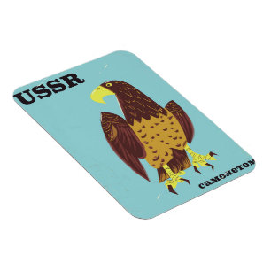 Magnet Flexible USSR Eagle vintage travel poster