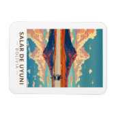 Magnet Flexible Uyuni Salt Flat Bolivia Motorcycle Travel Art (Horizontal)
