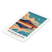 Magnet Flexible Uyuni Salt Flat Bolivia Motorcycle Travel Art (Côté Gauche)
