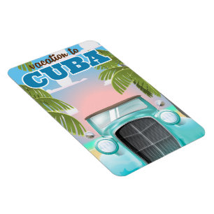 Magnet Flexible Vacances à Cuba affiche de voyage