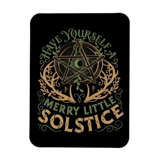 Magnet Flexible Vacances de Noël Yule Solstice d'Hiver (Vertical)