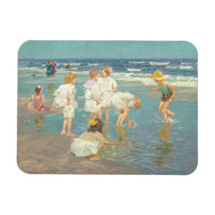Magnet Flexible Vacances - Enfants sur la plage, Tableau célèbre