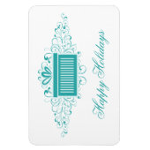 Magnet Flexible Vacances Fils Présents Rectangle Magnet, Aqua (Vertical)