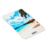 Magnet Flexible Vacances minime sur l'île des Caraïbes à Aruba (Côté Droit)