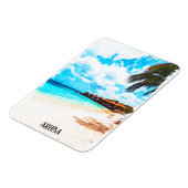 Magnet Flexible Vacances minime sur l'île des Caraïbes à Aruba (Côté Gauche)