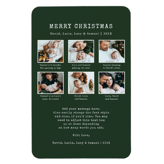 Magnet Flexible Vacances Photo Vertes (Vertical)