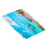 Magnet Flexible Vacances plage de Belize tropical (Côté Droit)