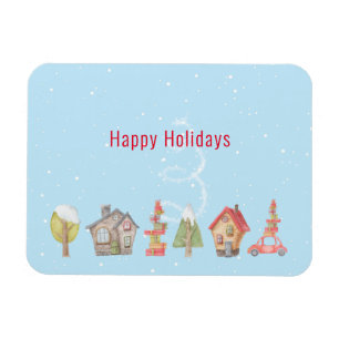 Magnet Flexible Vacances Whimsical Winter Street