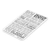 Magnet Flexible Vacation Rental Guest Manifesto (Côté Gauche)