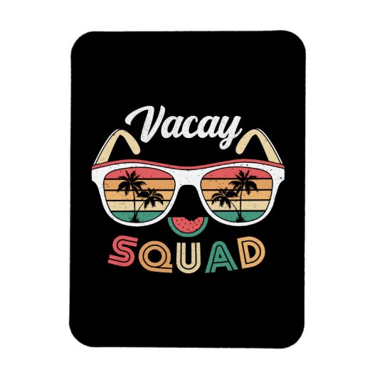 Magnet Flexible Vacay Squad Funny Beach Vacances d'été (Vertical)