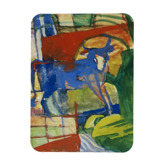 Magnet Flexible Vache bleue, 1914 (température sur papier) (Vertical)
