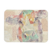 Magnet Flexible Vache de collage de la ferme aquarelle (Horizontal)